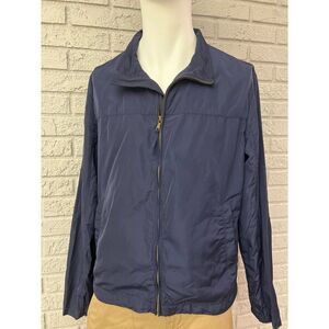 Armi Men Navy Full Front Zip Windbreaker Size L